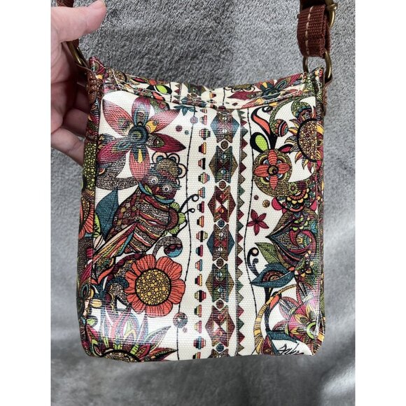 Sakroots Crossbody Bag Floral Design Zipper Compartments Adjustable Strap Boho - Picture 3 of 6